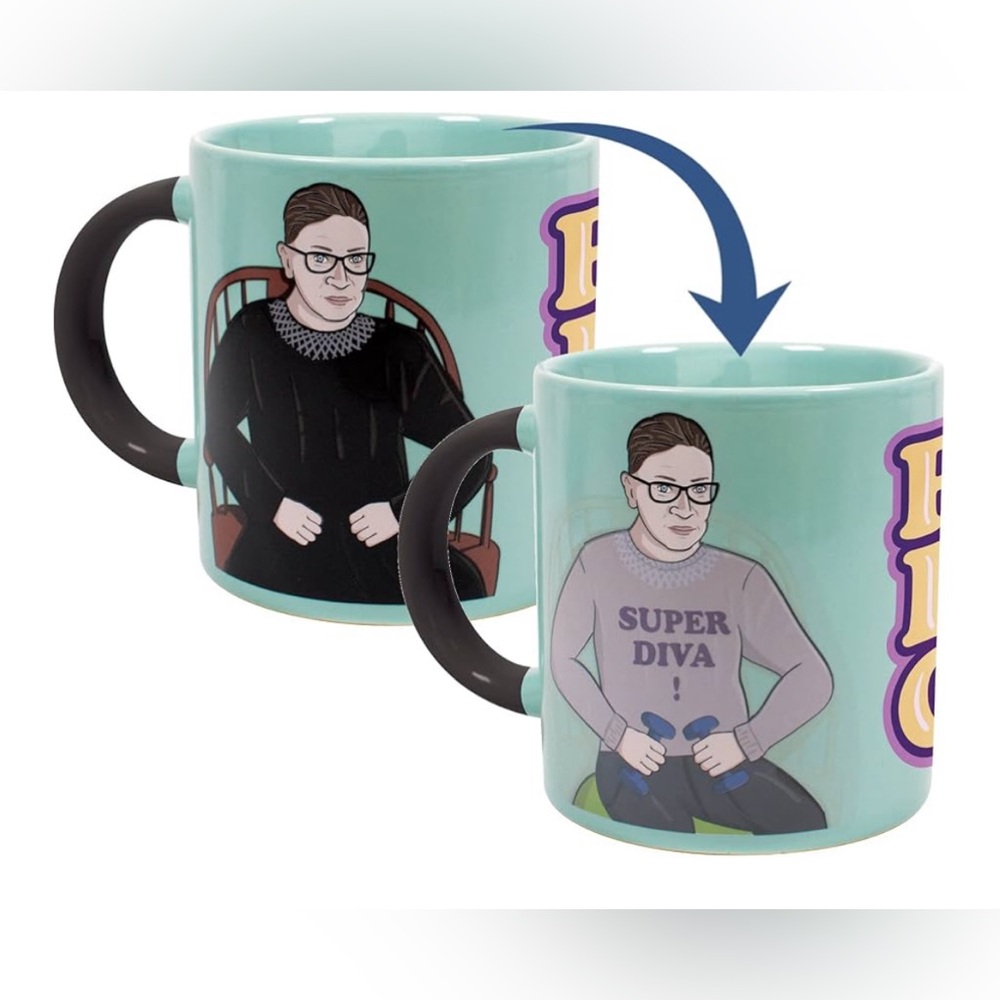 NIB The Unemployed Philosophers Guild‎ Ruth Bader Ginsburg Heat Changing Mug